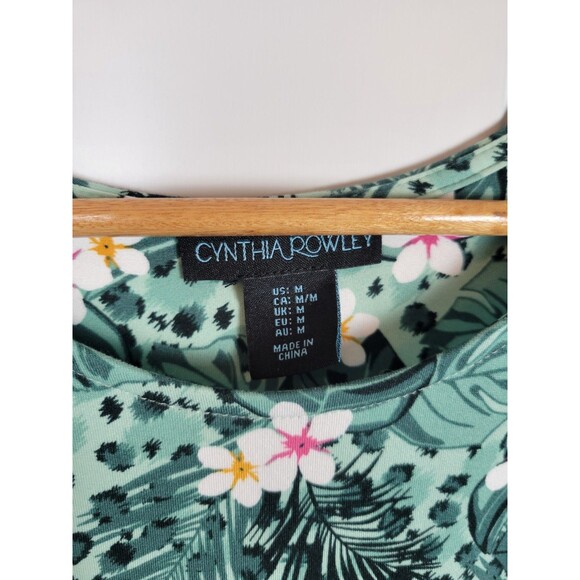 Cynthia Rowley Tropical Floral Midi Dress Size M - Picture 3 of 8